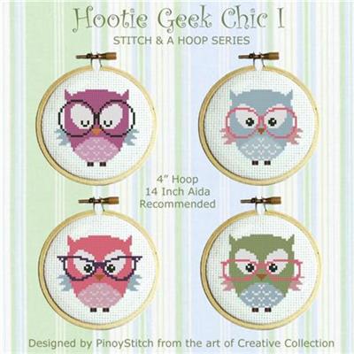 (image for) Stitch & a Hoop Pattern:Hooties Geek Chic I
